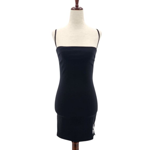 UNIF Womens XS Dress O-Ren Bodycon Embroidered Dragon Mini Black Fitted Party - Picture 2 of 13